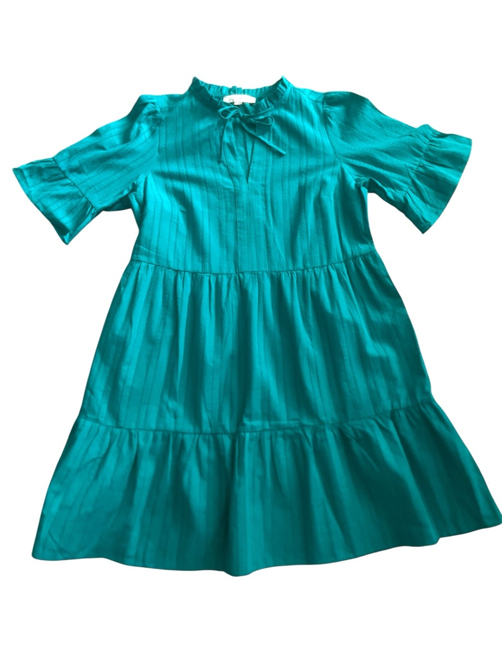 NWT-LOFT tiered v neck flutter dress-medium